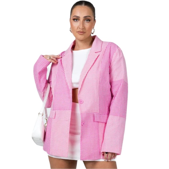 Princess Polly Jackets & Coats Princess Polly Pink Gingham Print
